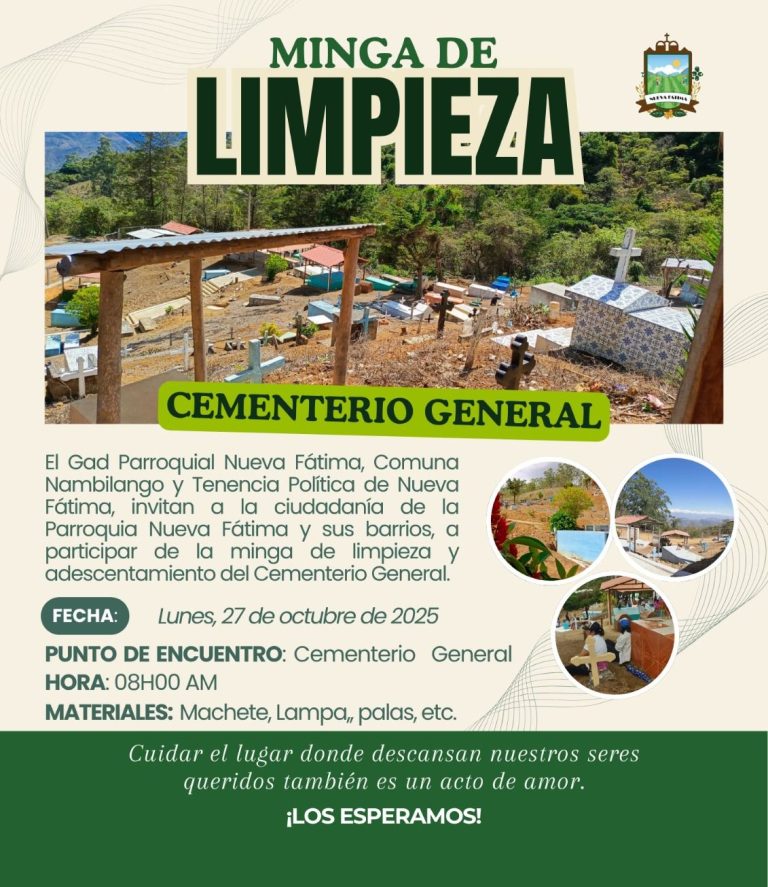 Minga de adesentamiento del Cementerio General de Nueva Fátima
